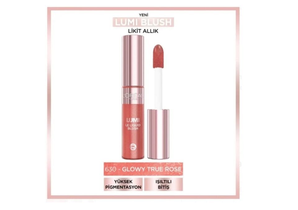 Loreal Paris Lumi Liquid Blush - Likit Allık No: 630 Glowy True