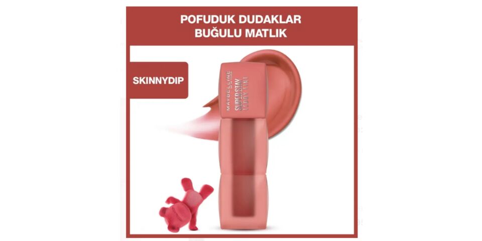 Maybelline Super Stay Teddy Tint - Likit Mat Ruj No 15 Skinnydip