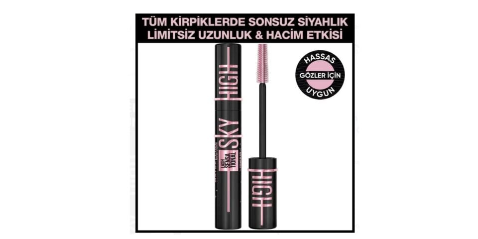 Maybelline Lash Sensational Sky High - Maskara Cosmic Black / Yoğun Siyah