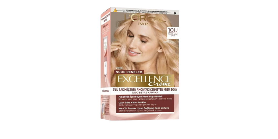 Loreal Paris Excellence Creme - Krem Saç Boyası 10U Nude Koyu Sarı