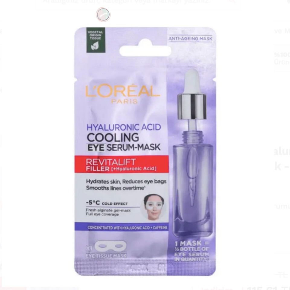 L'Oréal Paris Hyaluronic Acid Cooling Eye Serum Mask - Göz Çevresi Maskesi 11 gr