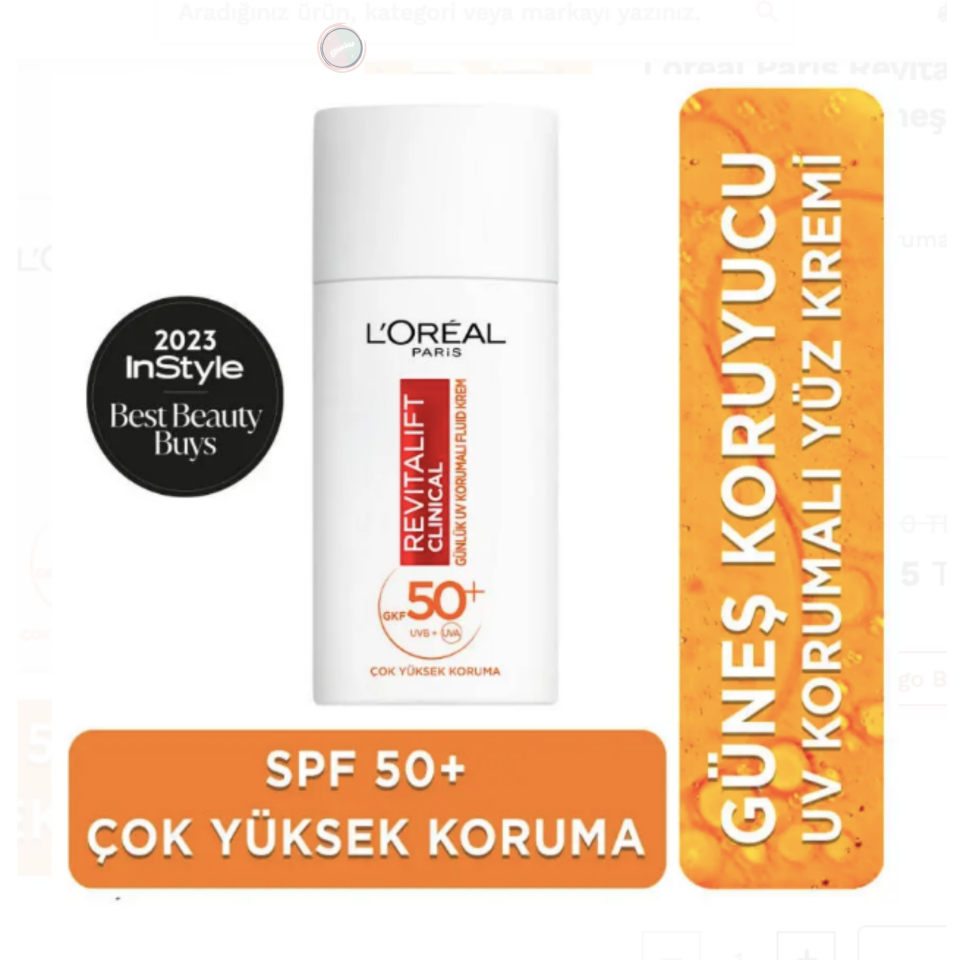 L'Oréal Paris Revitalift Clinical SPF 50+ Günlük Güneş Koruyucu Krem 50 ml