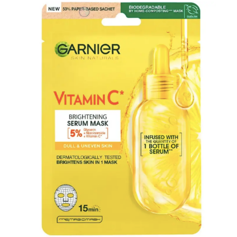 Garnier C Vitamini Parlaklık Verici Kağıt Yüz Maskesi 28 gr