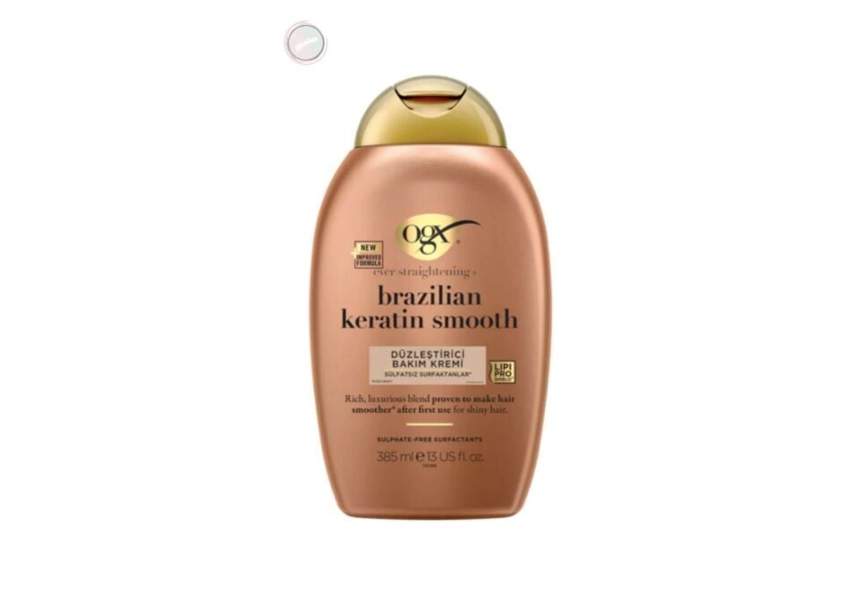 OGX Brazilian Keratin Smooth Düzleştirici Sülfatsız Saç Bakım Kremi 385 ml