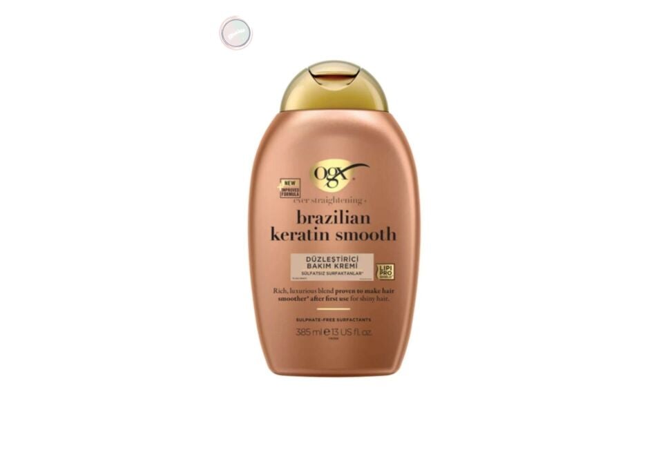 OGX Brazilian Keratin Smooth Düzleştirici Sülfatsız Saç Bakım Kremi 385 ml