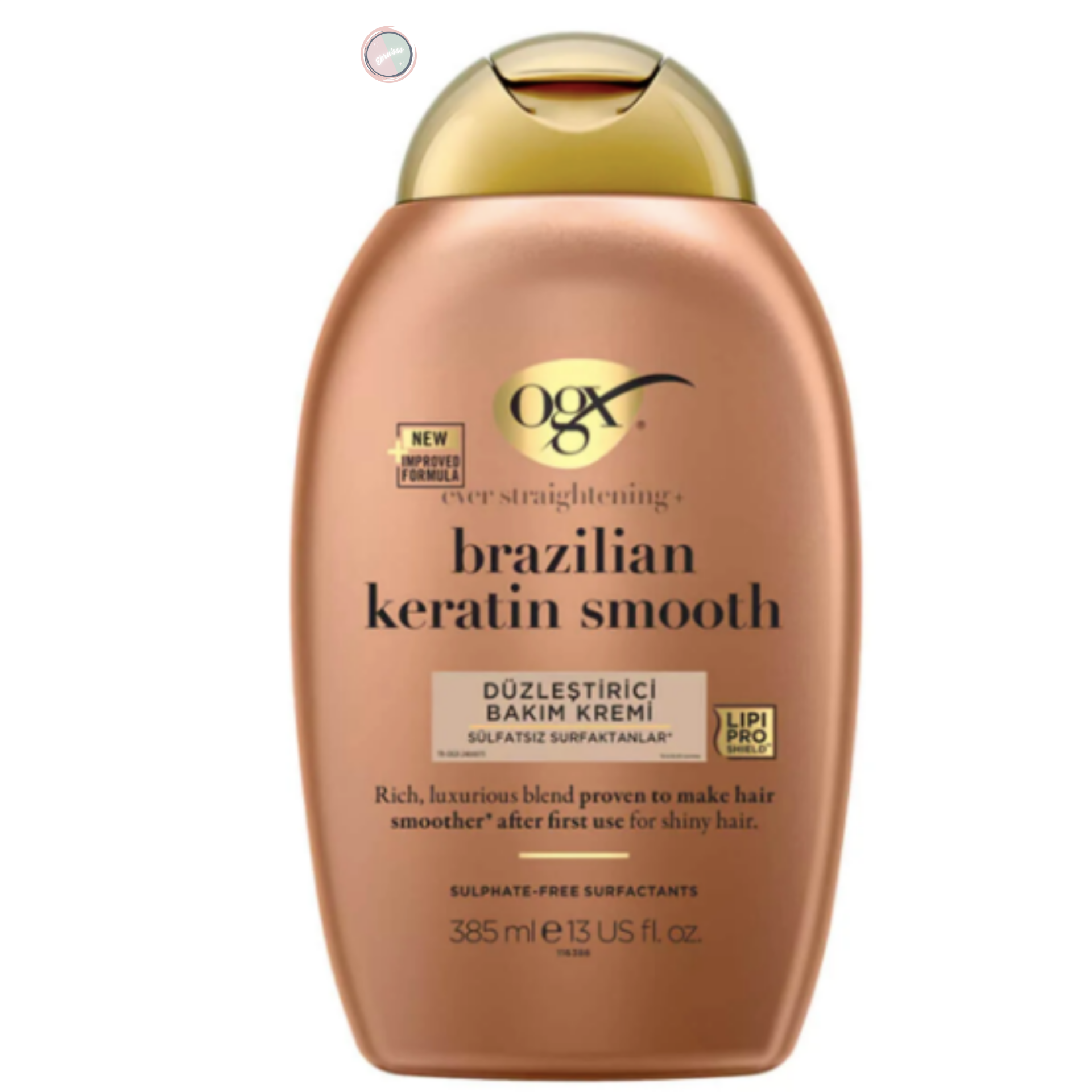 OGX Brazilian Keratin Smooth Düzleştirici Sülfatsız Saç Bakım Kremi 385 ml