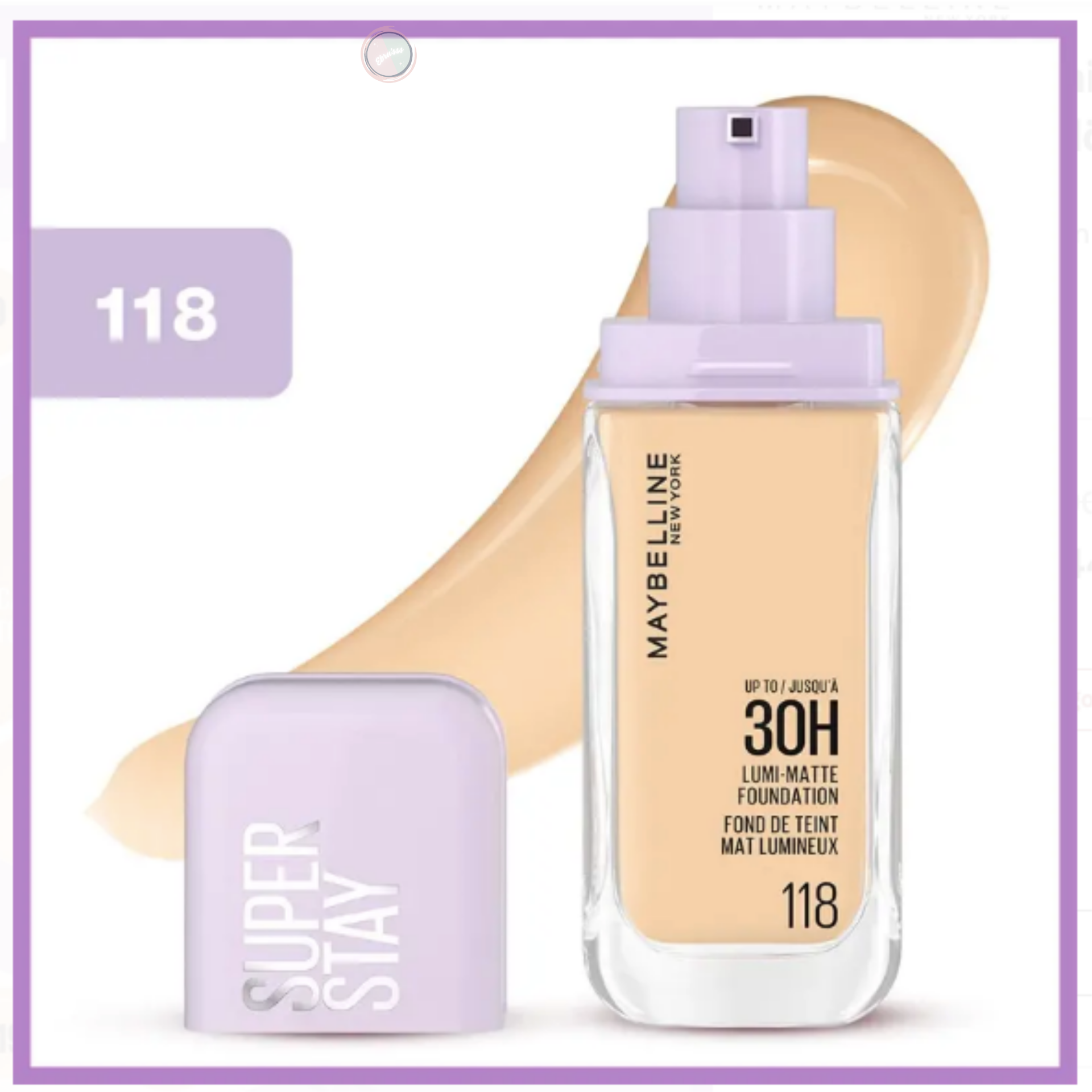 Maybelline Lumi Matte Foundation 30H - Mat Fondöten No: 118