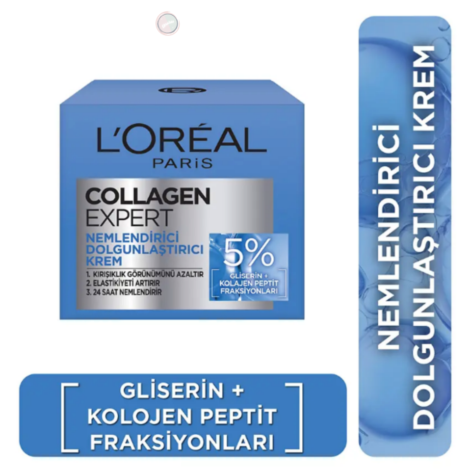 L'Oréal Paris Collagen Expert Kırışıklık Karşıtı Nemlendirici ve Dolgunlaştırıcı Yüz Bakım Kremi 50 ml