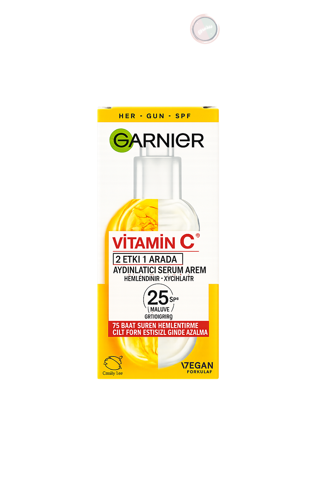 Garnier Vitamin C 2 Etki 1 Arada Aydınlatıcı Serum Krem SPF 25 50 ml (Vegan)