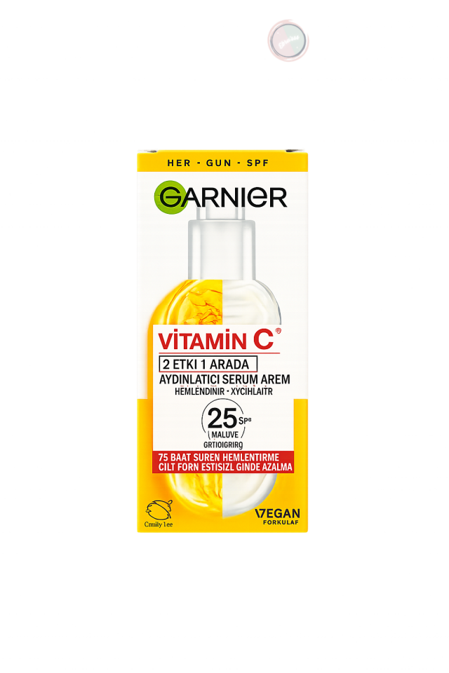 Garnier Vitamin C 2 Etki 1 Arada Aydınlatıcı Serum Krem SPF 25 50 ml (Vegan)