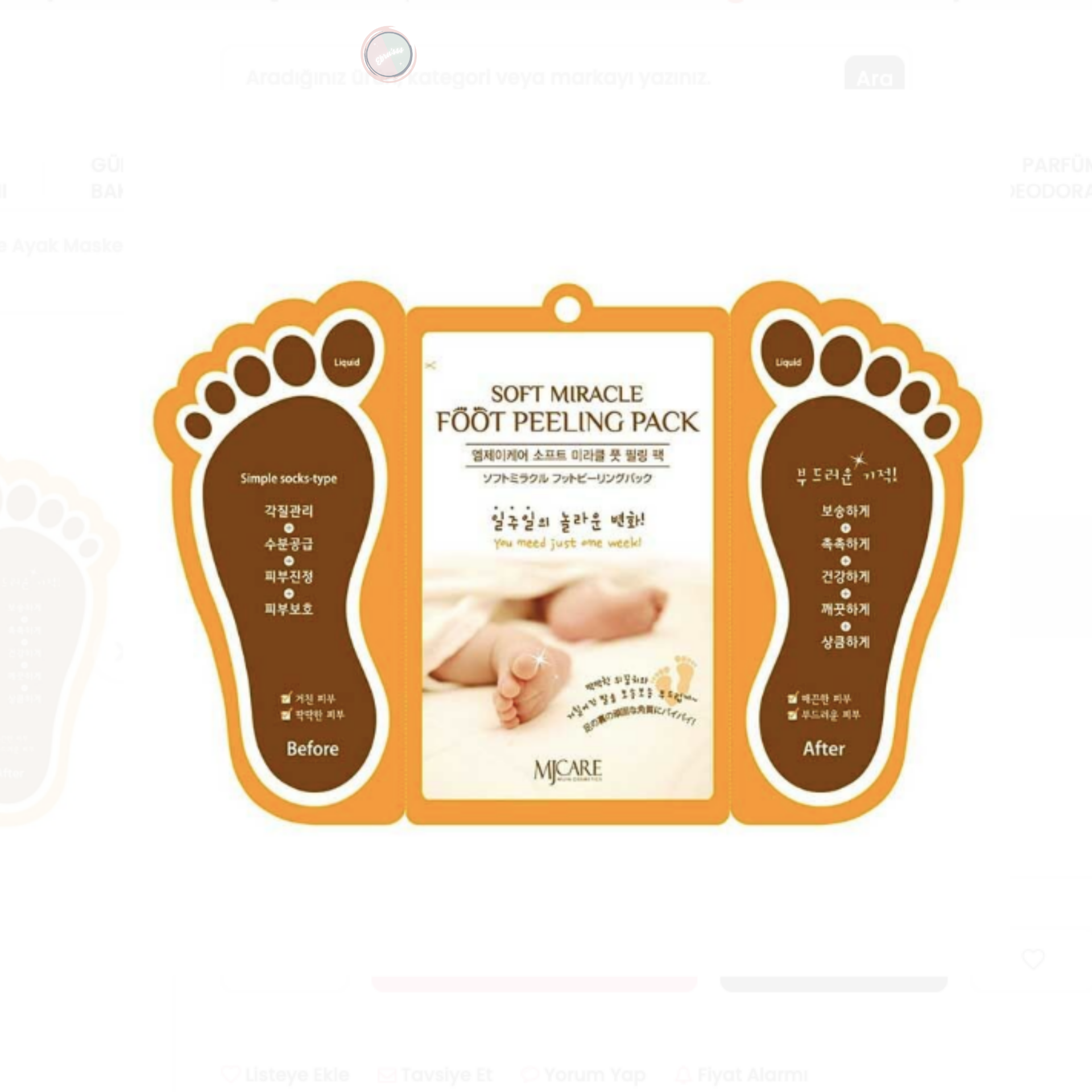 Mjcare Soyulan Ayak Peeling Maskesi