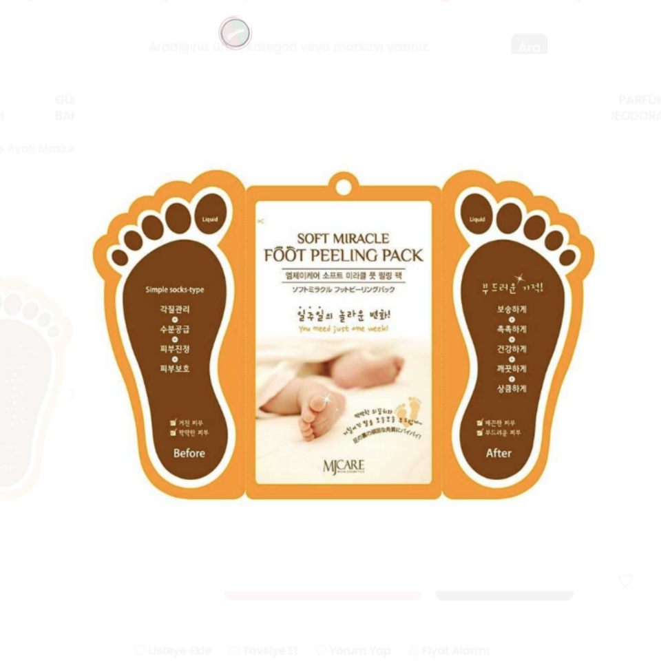 Mjcare Soyulan Ayak Peeling Maskesi